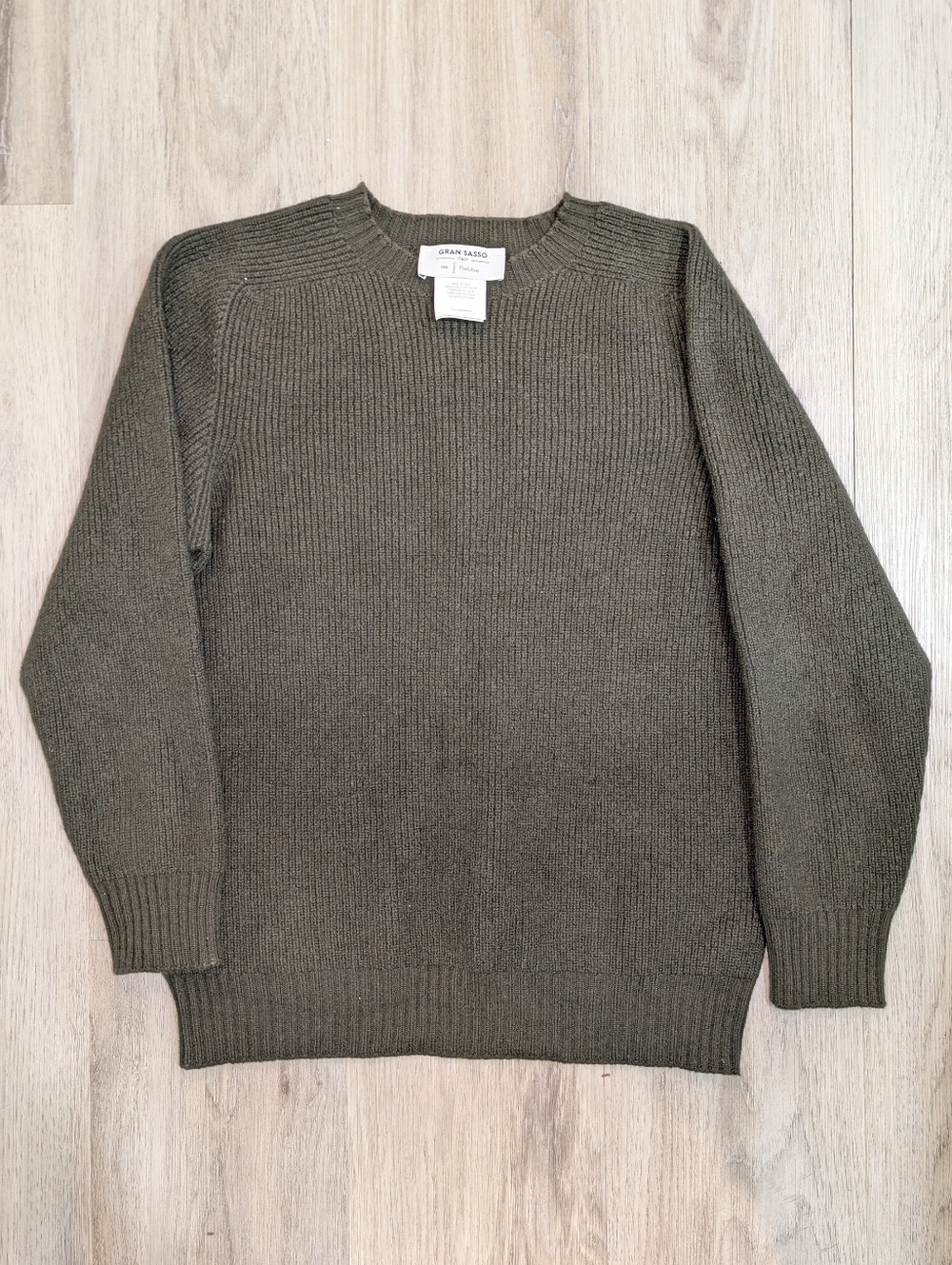 Gran Sasso 100% Virgin Wool Sweater – Olive Green – Size Large